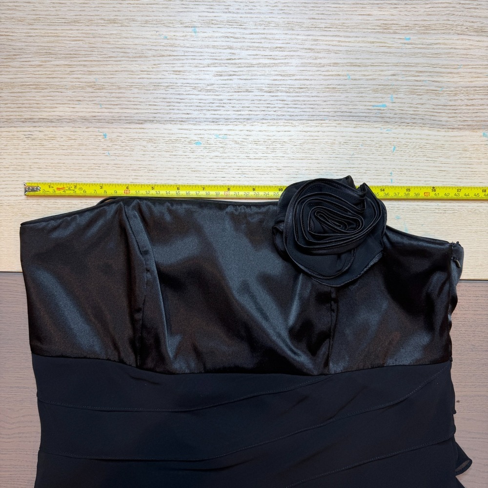 White House Black Market Dress Women 12 Cocktail Ruffle little black dress prom - Picture 5 of 9
